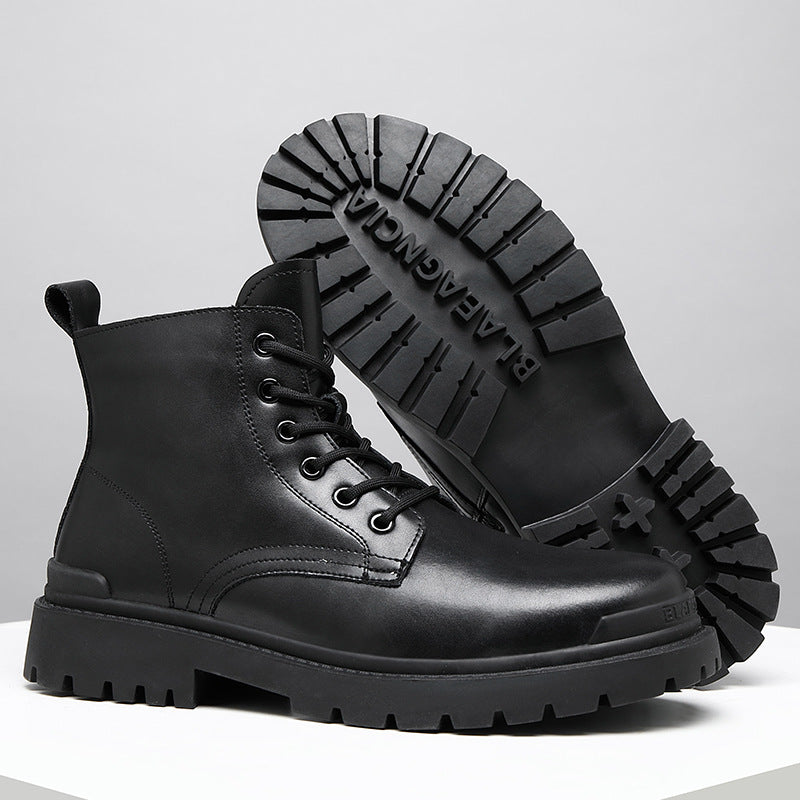 Men's Leather High-Top Casual Martin Boots