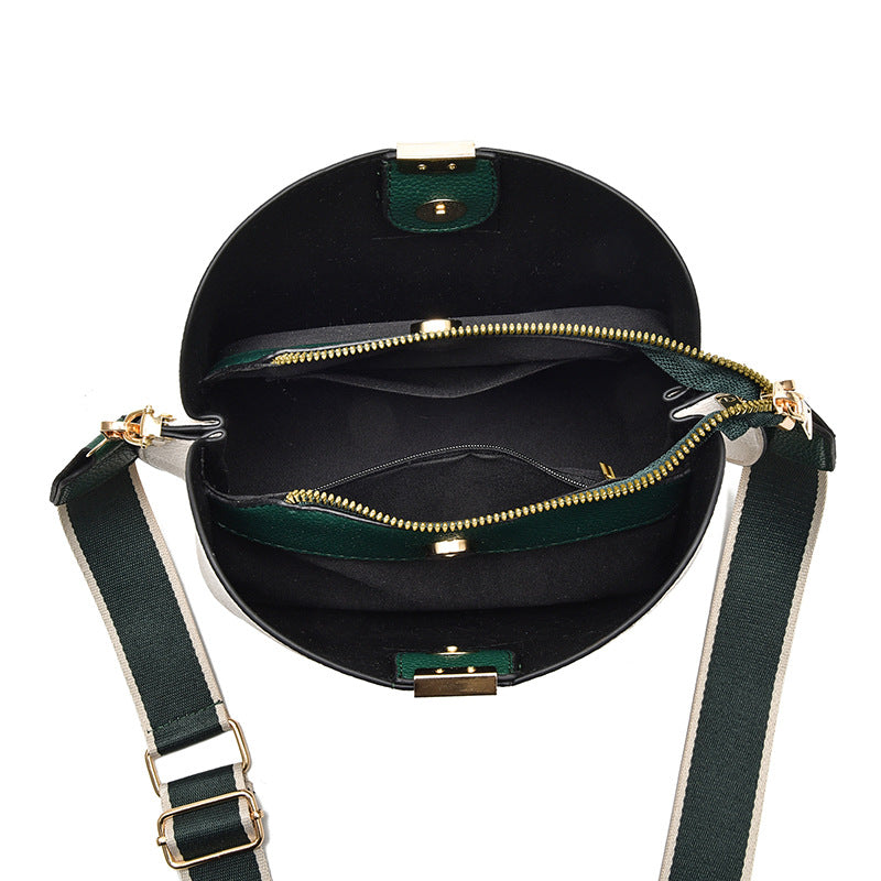 Women's Bag Simple Casual Lychee Pattern Bucket Bag