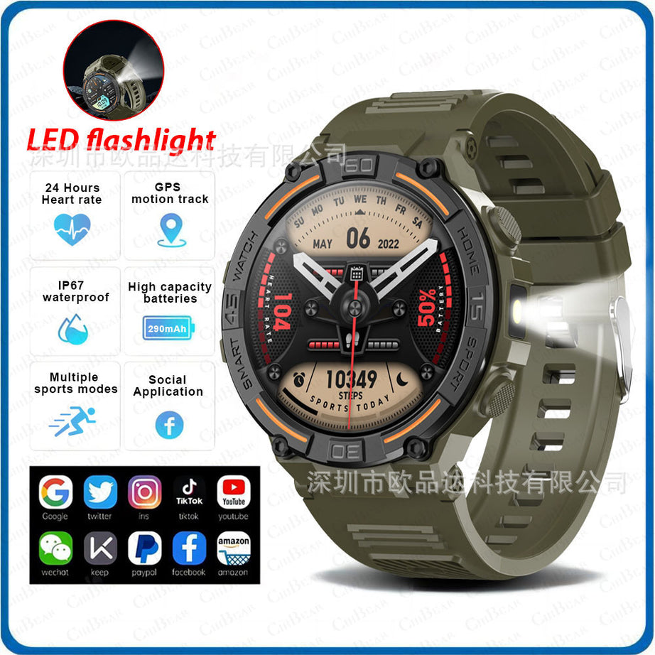 Outdoor HW50 Waterproof Bluetooth Call Smart Watch