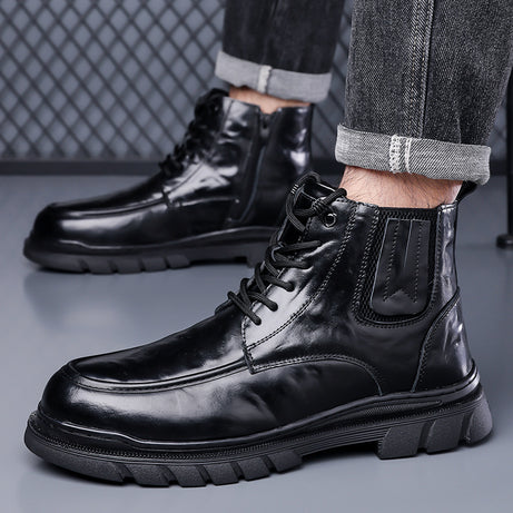 Men's Leather Outdoor Tooling Martin Boots