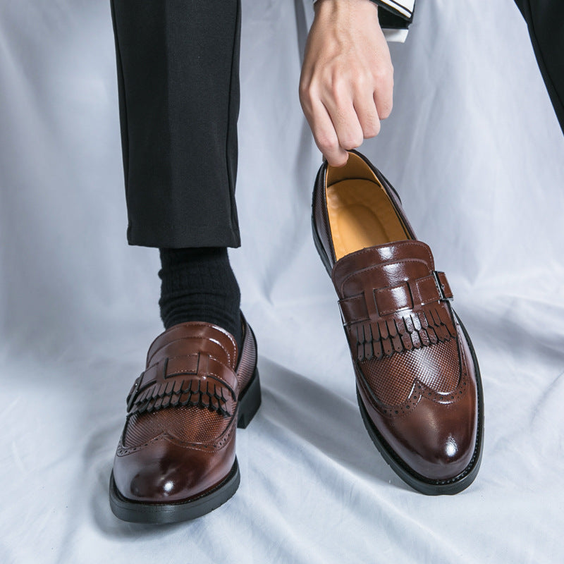 Men's Leather British Style Trend Retro Shoes