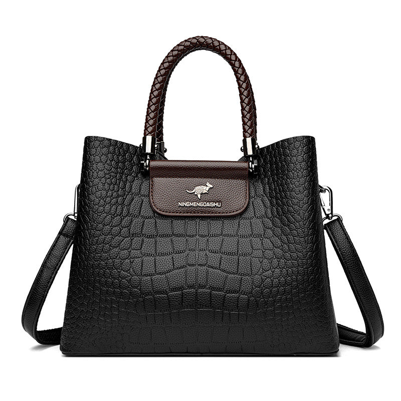 Women's Leather Portable Shoulder HandBag