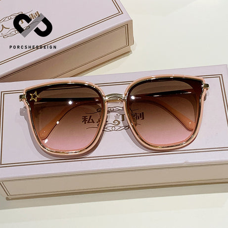 Women's Metal Retro Square Sunshade Anti-ultraviolet glasses