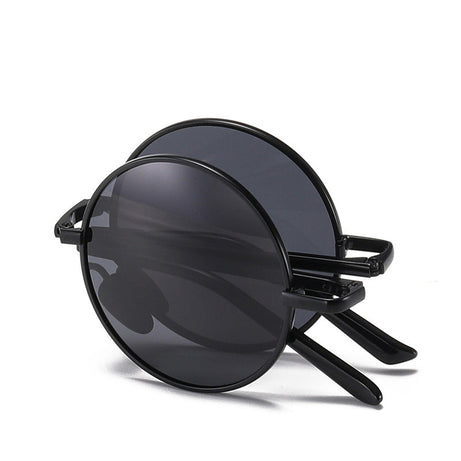 Men's Foldable Round Frame Sunglasses