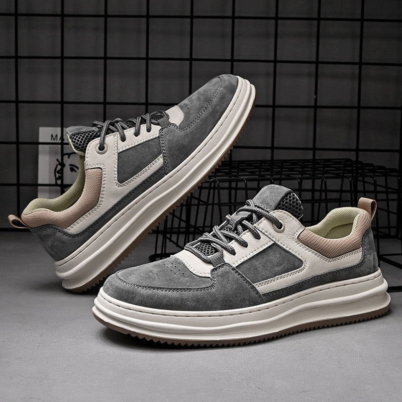 Men's Leather Breathable Casual Sneakers