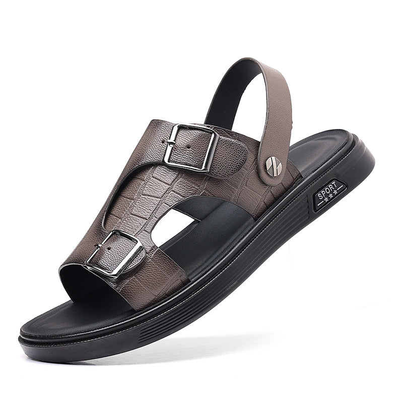 Men's Leather Fashionable Casual Sandals