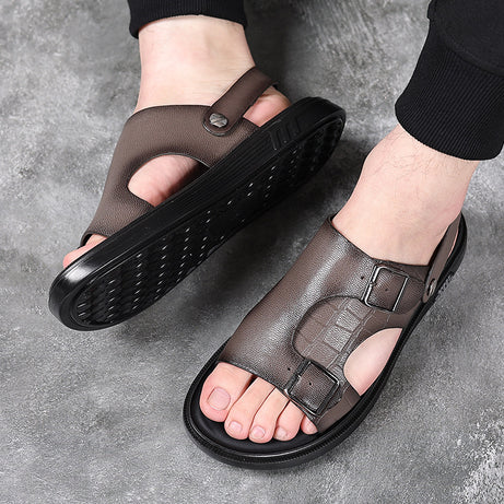 Men's Leather Fashionable Casual Sandals