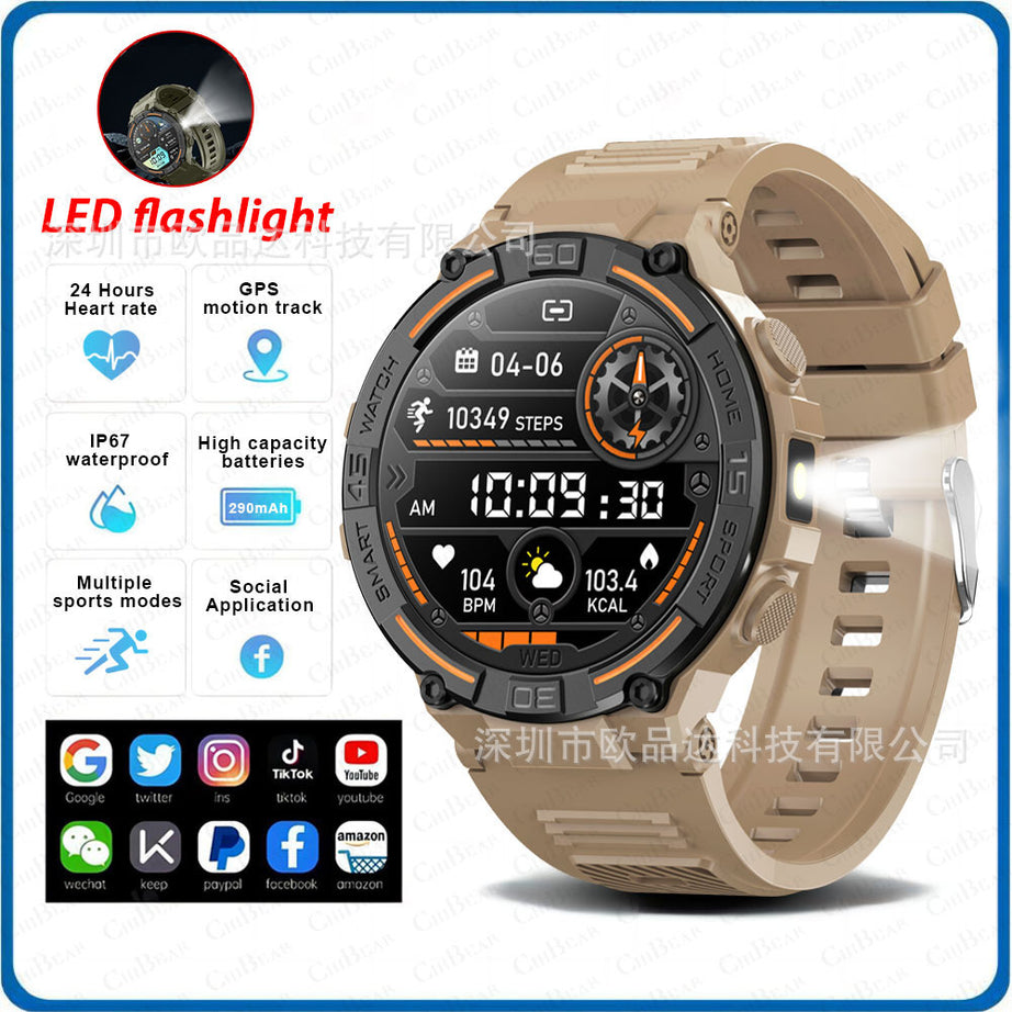 Outdoor HW50 Waterproof Bluetooth Call Smart Watch