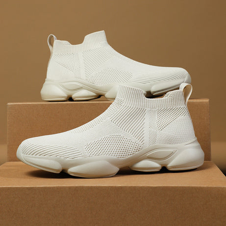 Men's Fly-Woven High-Top Breathable Casual Shoes