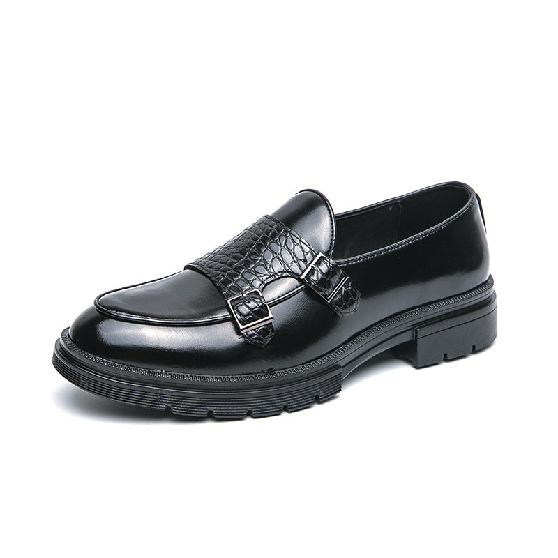 Men's Retro Casual Double Tower Buckle Shoes