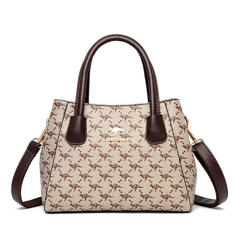 Women's Leather Printed Shoulder HandBag
