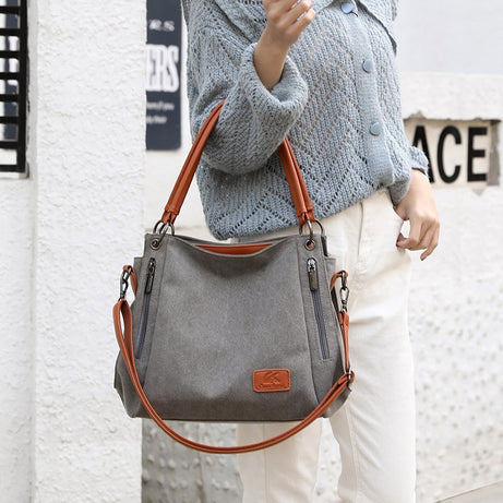 Women's Trendy Canvas Design Shoulder Bag