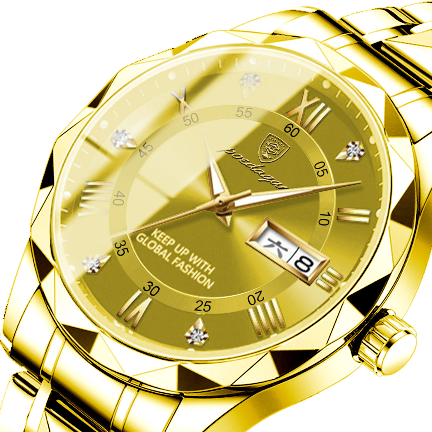 Men's Double Calendar Luminous Quartz Watch