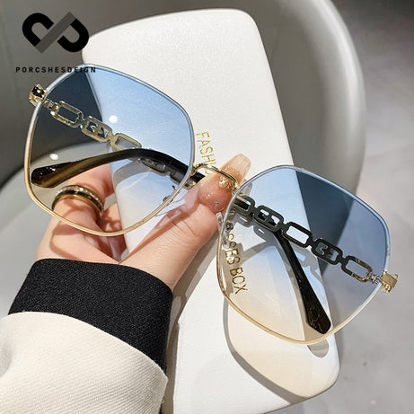 Women's Metal Large Frame UV Protection Sunglasses