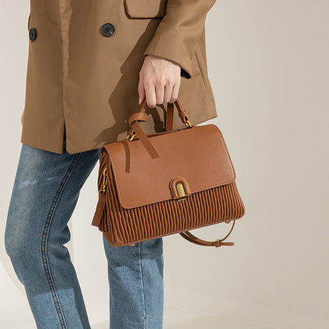 Women's Leather Texture Shoulder Bag