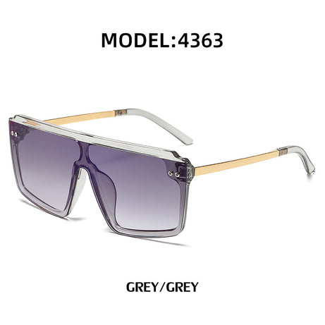 Women's Large Frame Fashion Integrated Sunglasses