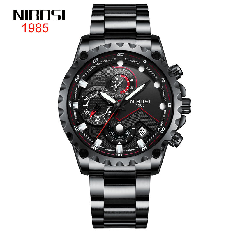 Men's  Waterproof Solid Steel Belt Watch