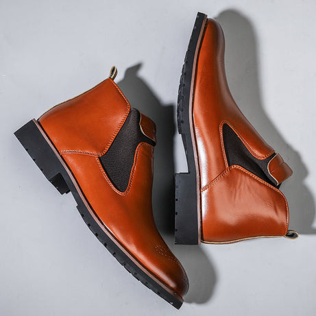 Men's High-top Foot-fitting Carved Short Boots