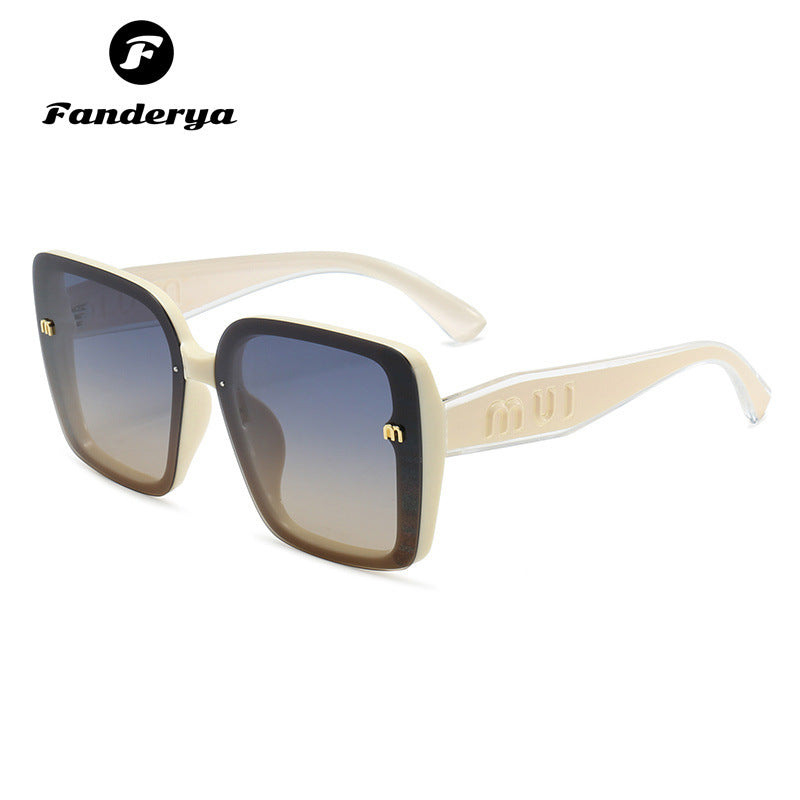 Women's Trendy Square Anti-purple Line Sunglasses