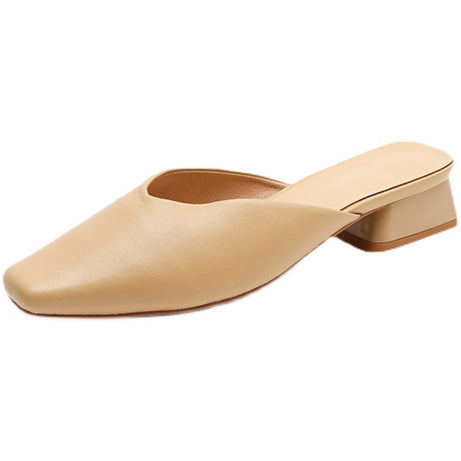 Women's New Soft Leather Mueller Slippers