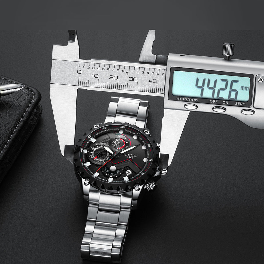 Men's  Waterproof Solid Steel Belt Watch