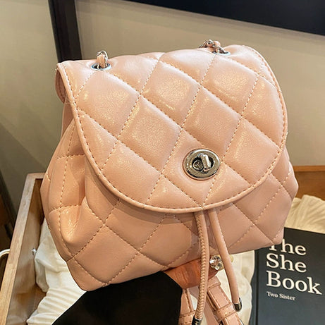 Women's Rhombus Trendy Leather Bag