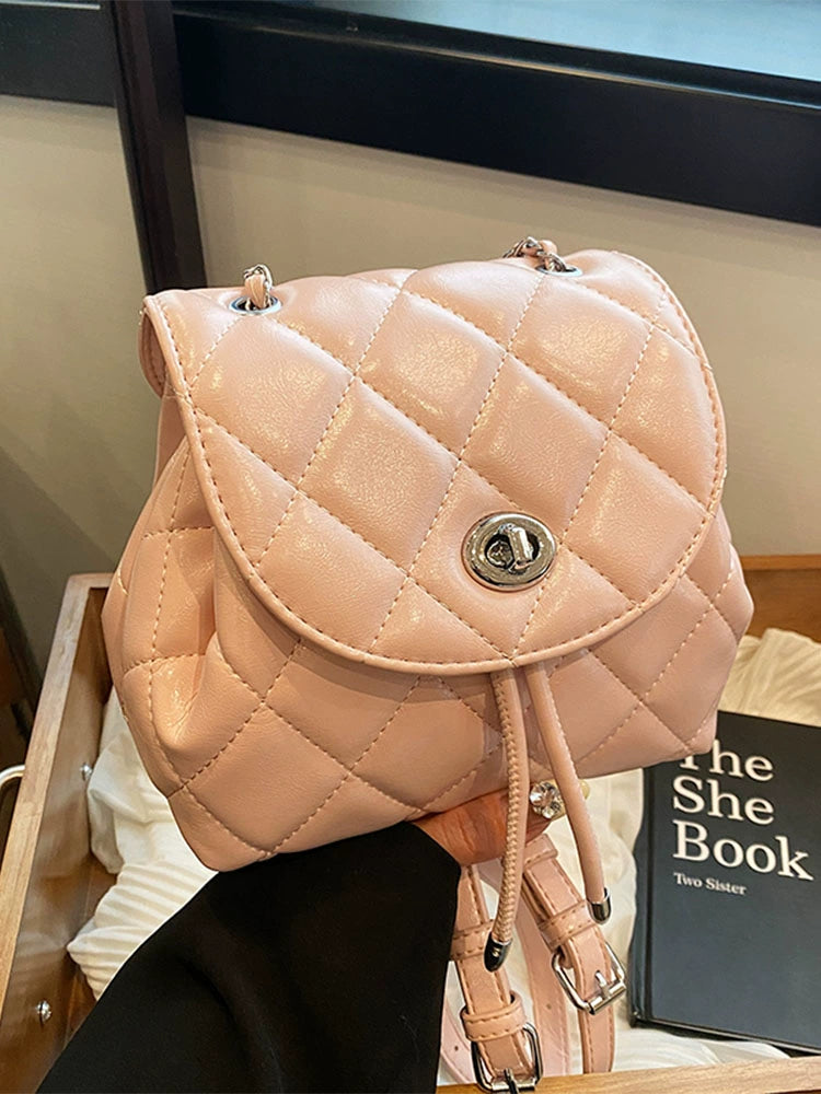 Women's Rhombus Trendy Leather Bag