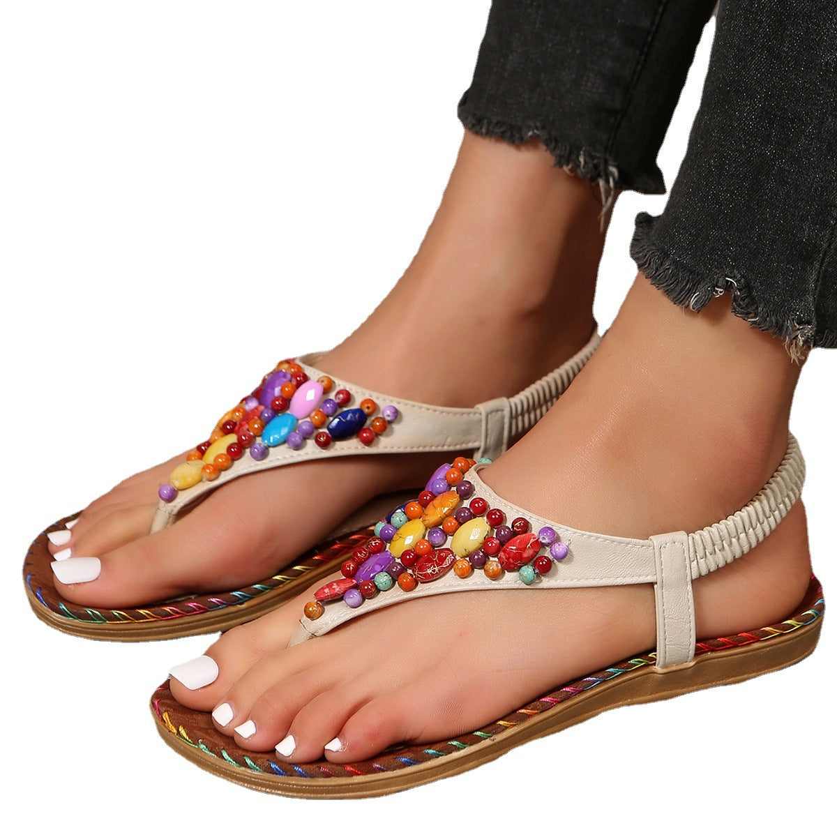 Women's Summer Shoes Pinch Flat Sandals