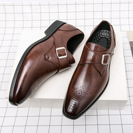 Men's Leather Brock Engraving Outdoor Shoes