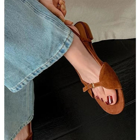Women's Simple Leather Belt Shoes
