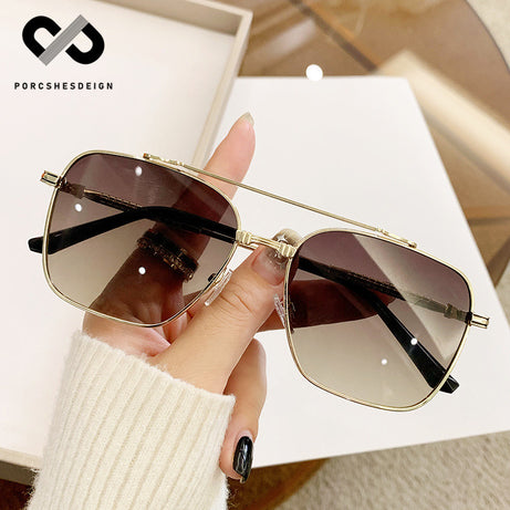 Women's Metal Thin UV Protection Sunglasses