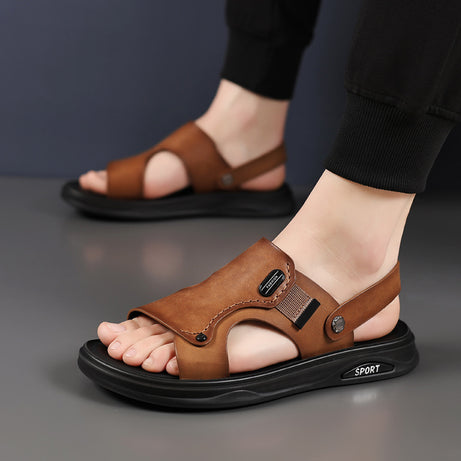Men's Leather Breathable Casual Sandals
