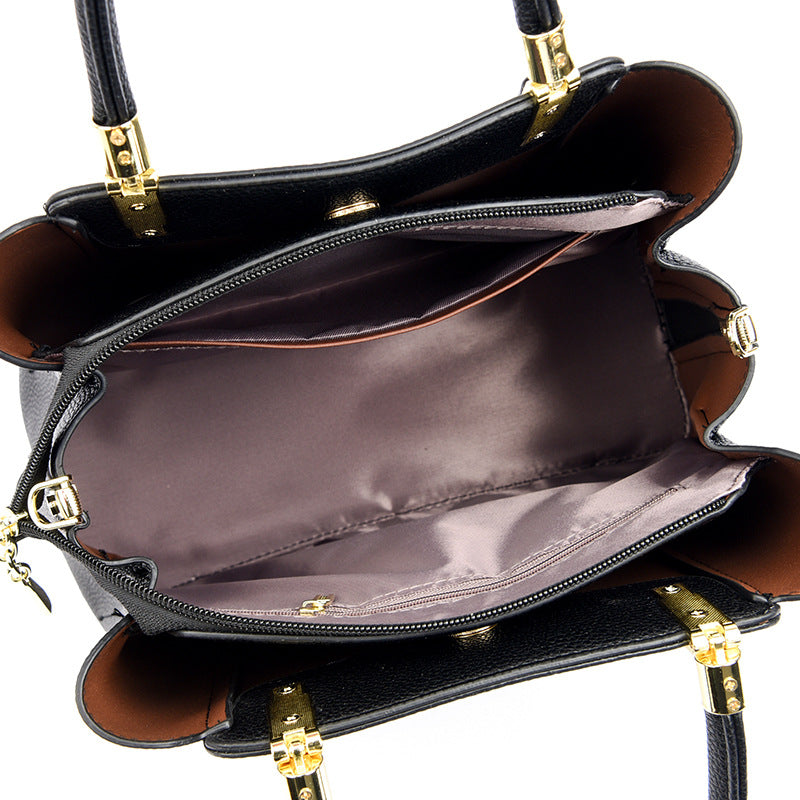 Women's Leather Trendy Shoulder Handbag