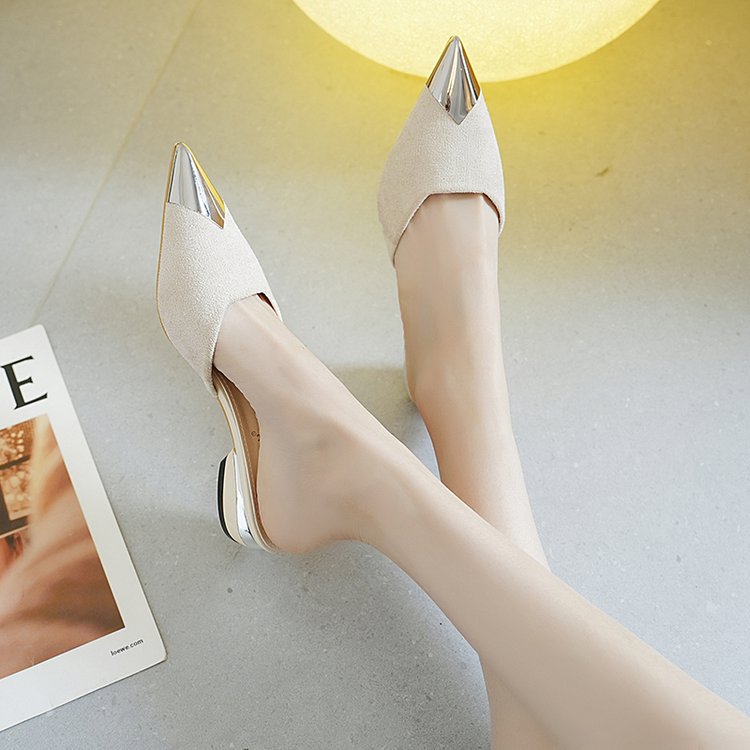 Women's Pointed Toe Slippers Thin Heels Sandals