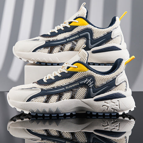 Men's Fashion Fiber Leather Running Shoes