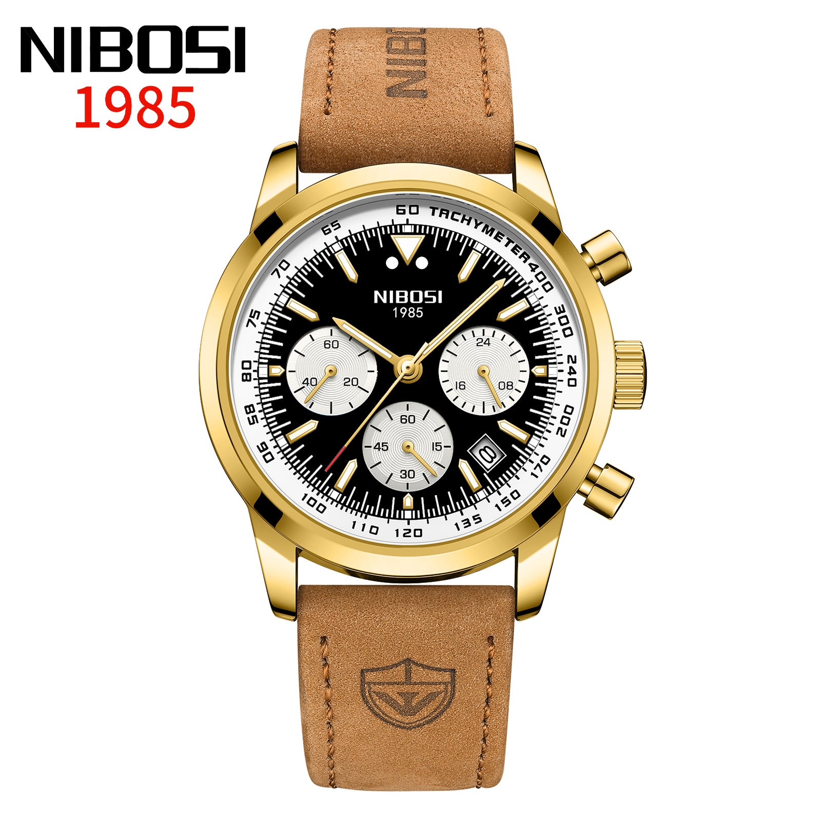 Men's Large Dial Calendar Display  Watche