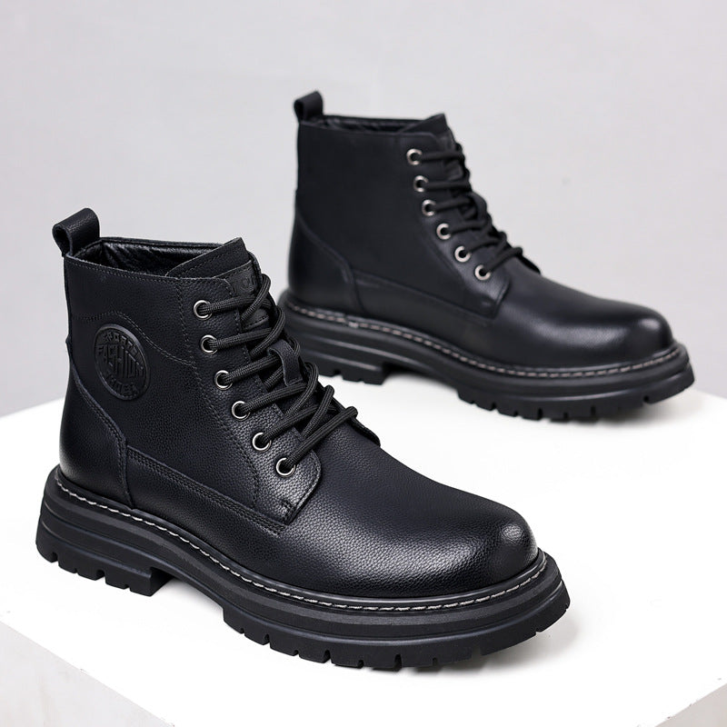 Men's Leather High Ankle Martin Boots