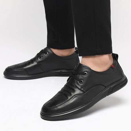 Men's Leather Low-Top Casual Shoes