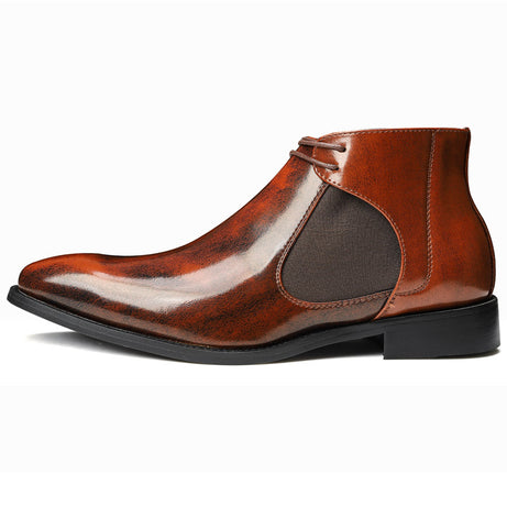 Men's Chelsea Boots High Top Sleeve Leather Shoes