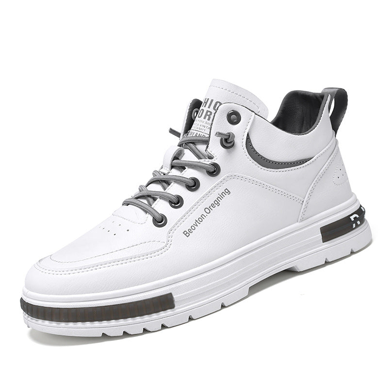 Men's Leather High-Top Outdoor Fashion Shoes