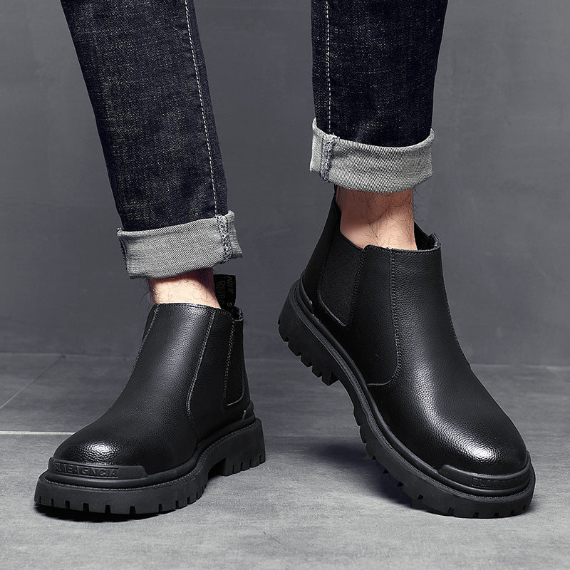 Men's British Style Leather Chelsea Boots