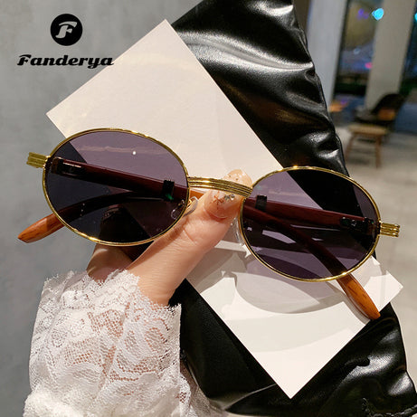 Women's Retro Small Round  Personalized Punk Style Sunglasses