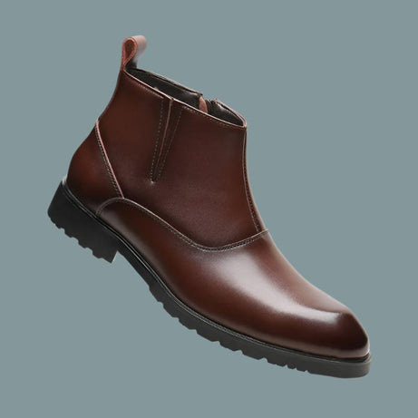 Men's Leather Zipper Chelsea Boots (In Stock)