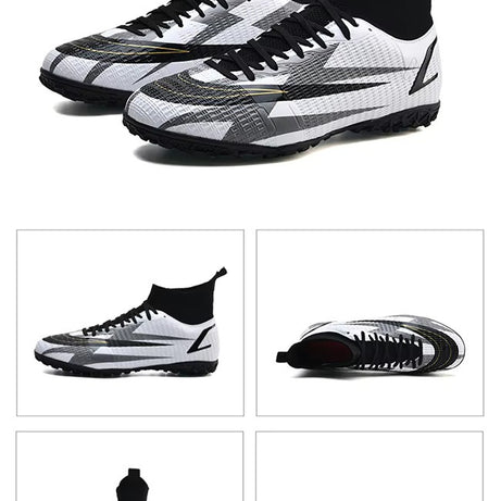 Men's Synthetic Leather Football Turf Sports Shoes
