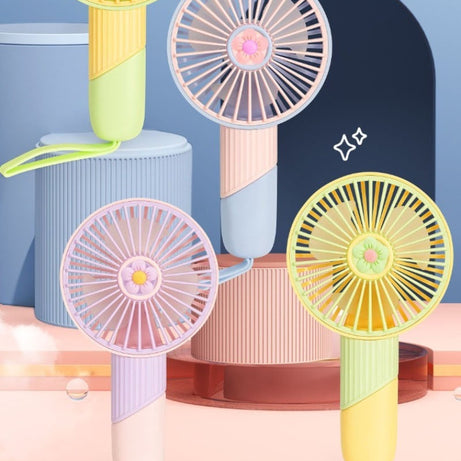 Handheld Portable Pocket Mini Fan with Soft Silicone Lanyard