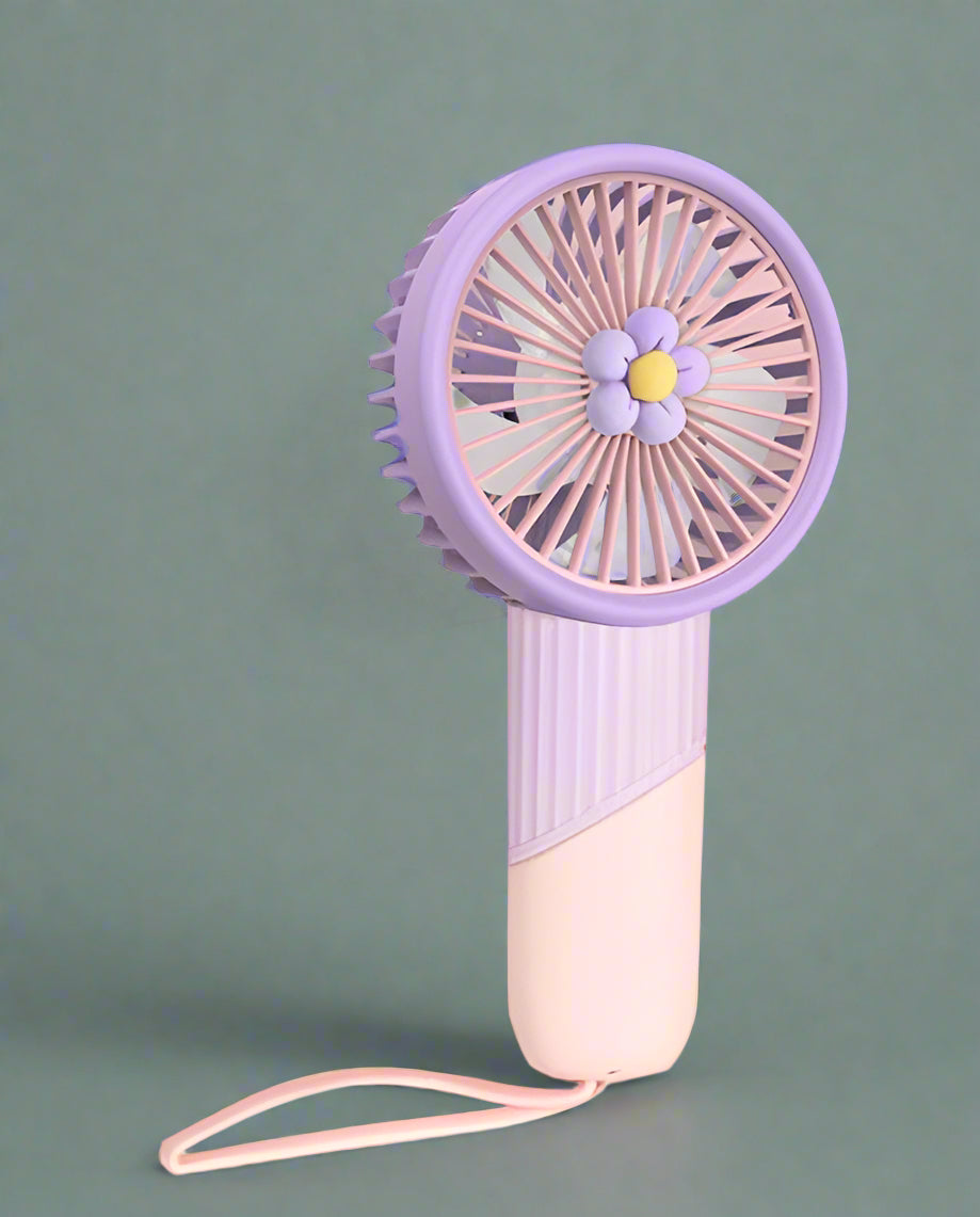 Handheld Portable Pocket Mini Fan with Soft Silicone Lanyard