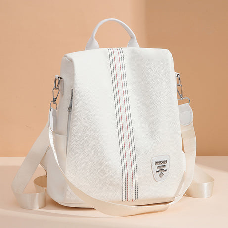 Women's Leather Large Capacity Backpack | Trendy & Classic Fashion Bag
