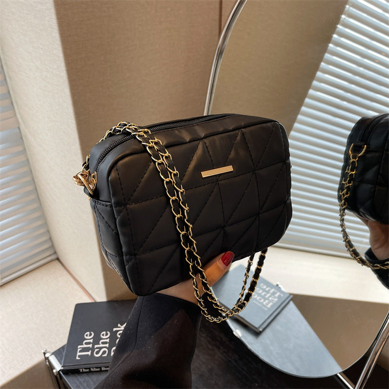 Women's Leather Rhombus Casual Bag | Trendy & Classic Fashion Bag