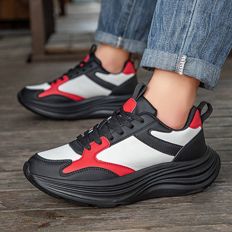 Men's Leather Shock Absorption Running Shoes