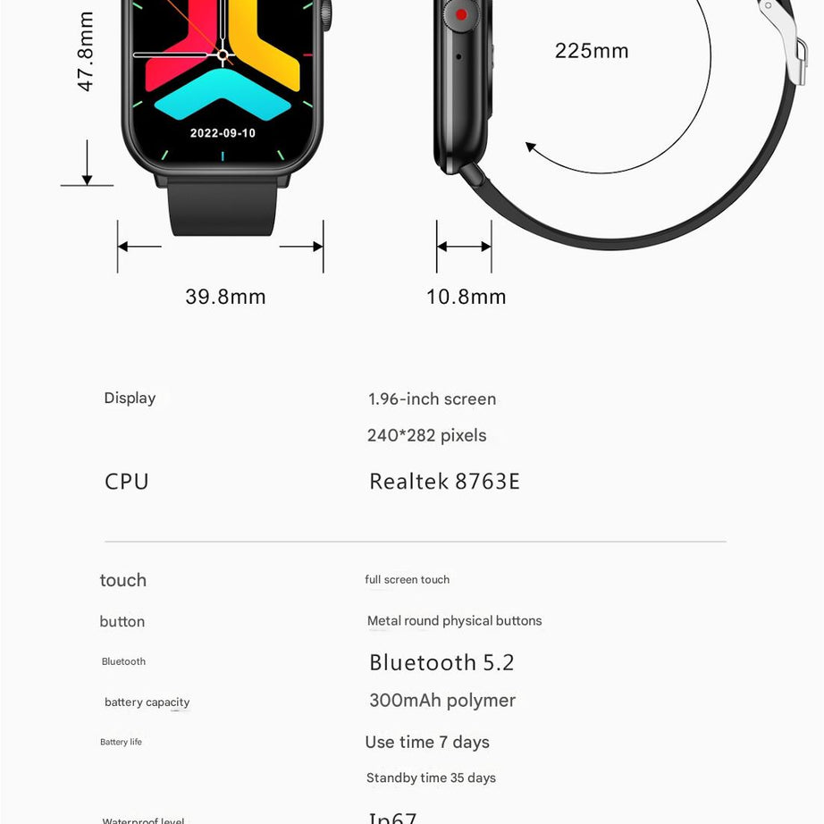 Sports Watch QX9 Bluetooth Call Smart Watch